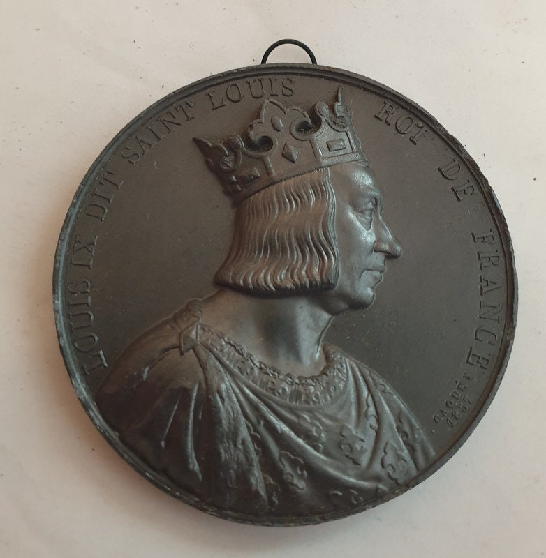 Armand Auguste Caqué | 1795-1881, d'après Médaille en Étain Louis Ix Dit Saint Louis