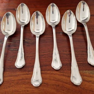 Christofle - Set of 6 Spatours model table spoons in silver-plated metal