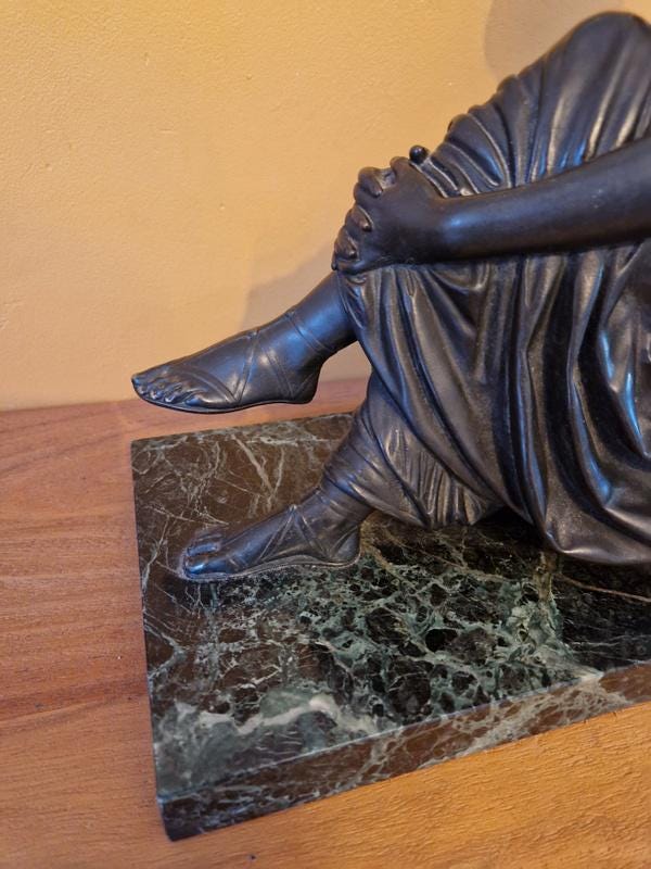 James Pradier (1790-1852) - Bronze Sculpture - Seated Sappho