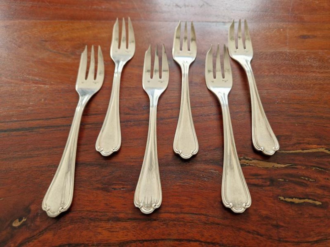 6 Fourchettes à Dessert Ercuis – Argent Plaqué – Occasion – Super état
