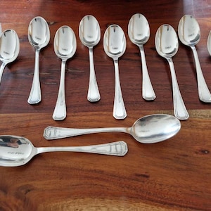 Christofle - Set of 12 Tosca model table spoons in silver plated metal
