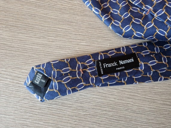 Franck Namani - Cravate  100% soie - Couleur : Bl… - image 3
