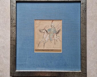 Armand Rassenfosse (1862-1934) - Pencil and pastel drawing on paper - Arab horseman