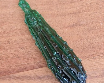 Cornichon ou concombre en verre coloré et filé - Murano - 9,2cm
