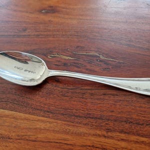 Christofle - Chevrons model table spoon in silver-plated metal - Art Deco