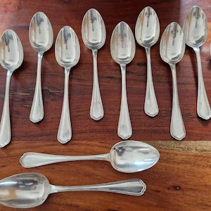 Christofle - Set of 12 Spatours table spoons in silver-plated metal