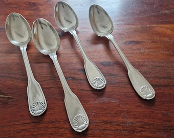 6 CUILLÈRES ALFENIDE Christofle Vendôme/Coquilles café dessert métal argenté EUR 55,00 - FR
