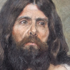 Marguerite Dubois née en 1883 Pastel sur papier Portrait de Jésus Christ Signé et daté 1905 image 3