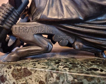 James Pradier (1790-1852) - Bronze Sculpture - Seated Sappho