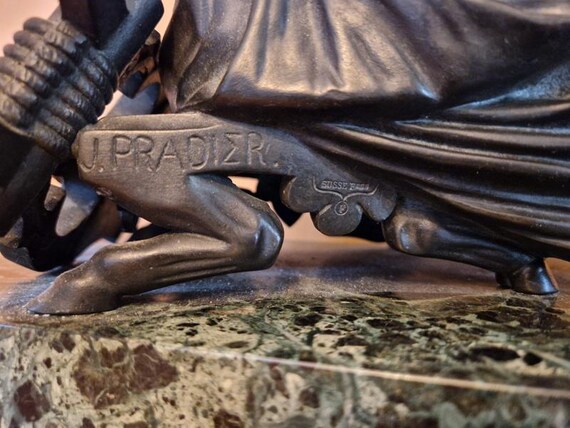 James Pradier (1790-1852) - Bronze Sculpture - Seated Sappho