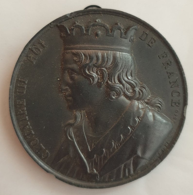 Armand Auguste Caqué | 1795-1881, d'après Médaille en Étain Clotaire Iii