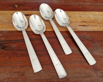 Christofle - Set of 4 Gabon table spoons - Design Christian Fjerdingstad - silver-plated metal