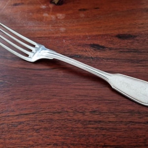 Christofle - Chinon model table fork in silver-plated metal