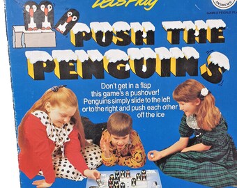 Push The Penguins / Peng Win board game 1988 Complete *Rare Version*