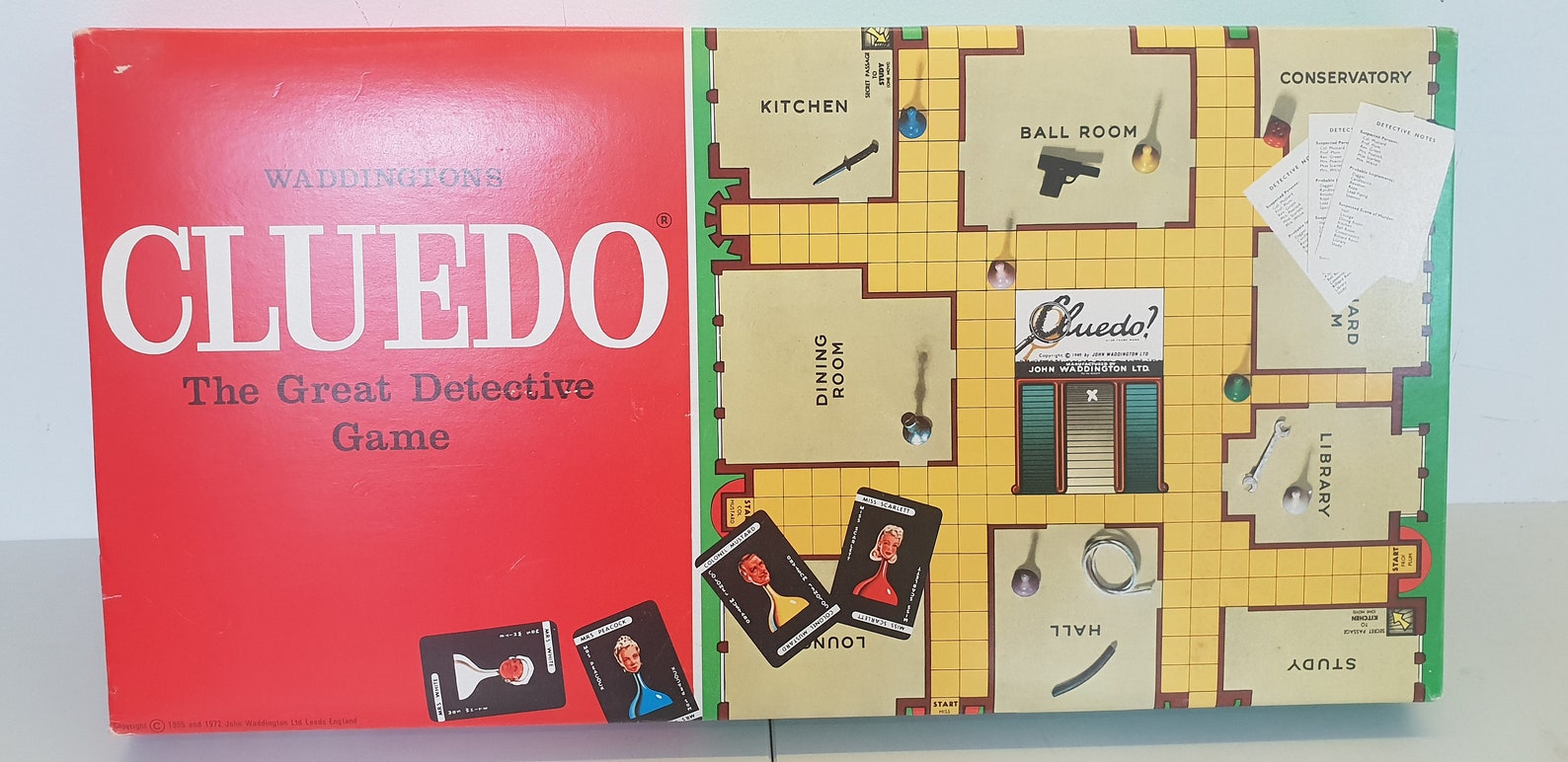 Cluedo Board Game 1972 Waddington's Vintage Retro Original Etsy