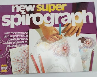 Vintage Super Spirograph 1973 Original Pens & Instructions NR Complete