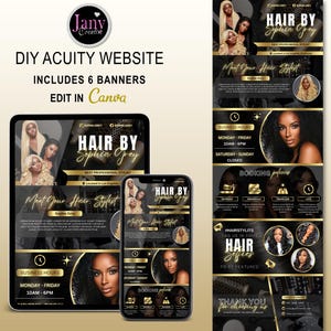 Plantilla de programación de Acuity, plantilla de programación de Acuity para peluqueros, técnicos de uñas, técnicos de pestañas, trenzadores, maquilladores, plantillas de libros de Acuity