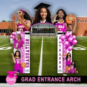 Graduation Arch Decor, Grad Decor Temp, Graduation Party, Graduation Canva Template, Class of 2025 Grad Decor, Grad Panel Board, Grad Arch