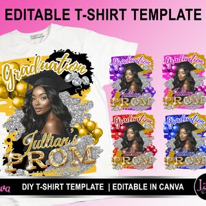 Prom Send Off T Shirt Design, Editable in canva, 2025 Prom T Shirt Design, 2025 Graduation Family Perfect for Sublimation, DTF or DTG