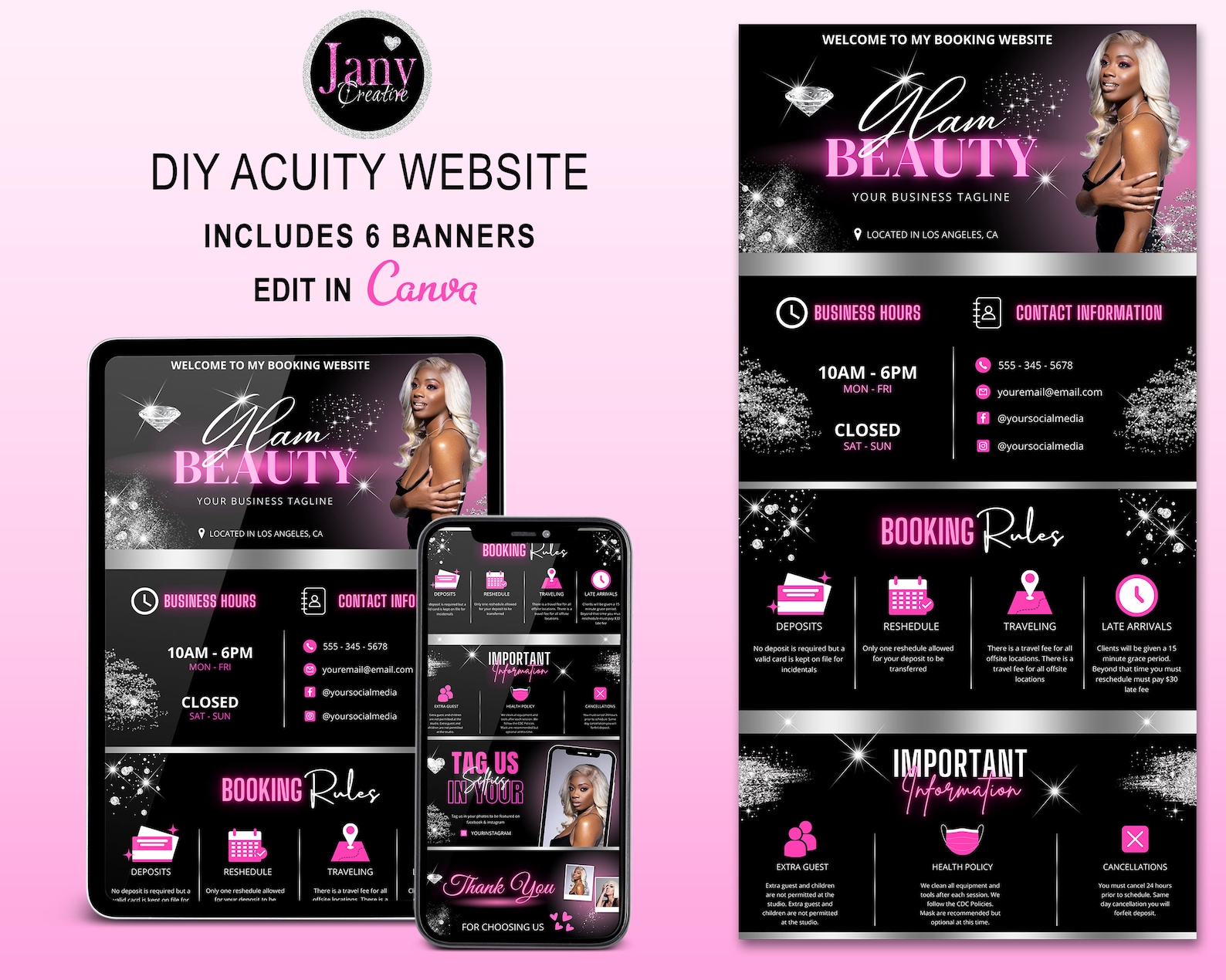 Acuity Scheduling Template Acuity Website Template Acuity - Etsy