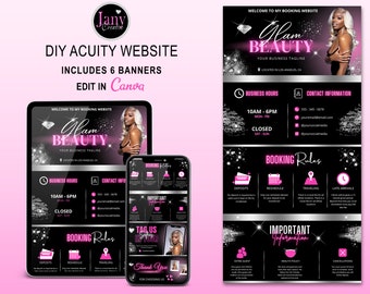 Acuity Scheduling Template, Acuity Website Template, Acuity Banners,  Booking Site Template, Acuity Site Design