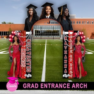 Graduation Arch, Graduation Entrance Arch Editable in Canva, Graduation Canva Template, Canva Arch Entryway, Graduation Archway for Canva