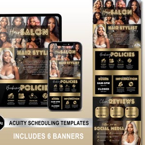 Hair Acuity Scheduling Template Hairstylist Acuity Booking Website Template Hair Acuity Booking Site, DIY Canva Template.
