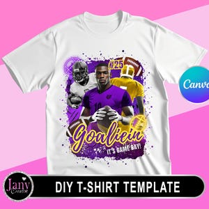 Football T Shirt Design | T-Shirt Design Template for Sublimation, DTF, or DTG Printing | DIY T-Shirt Design Template | Editable in Canva