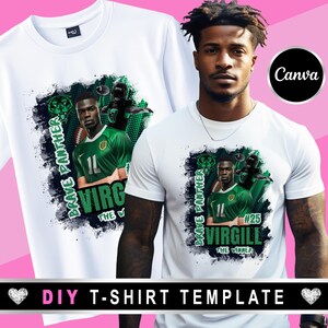 Football T Shirt Design | Football Game Day Design File | T-Shirt Design Template for Sublimation, DTF, or DTG Printing | Editable in Canva