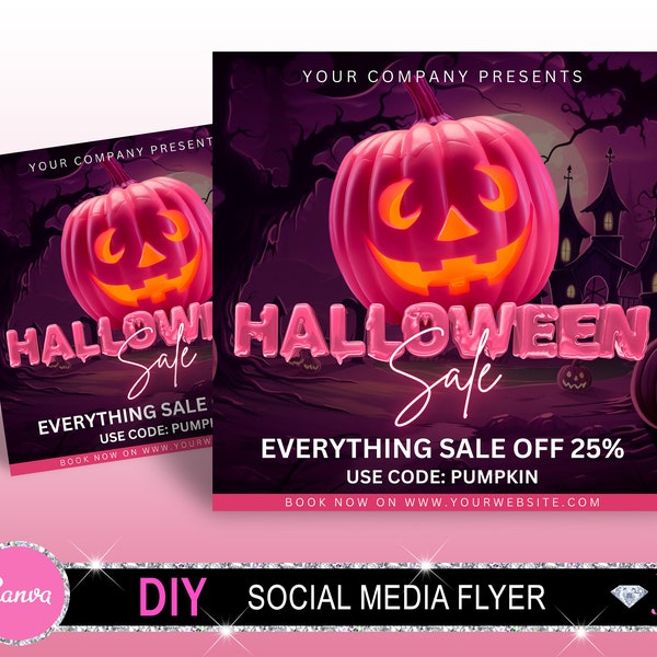 Halloween Sale Flyer Template, Halloween Flyer Template, Halloween Sale Flyer, Editable Halloween Flyer, Sale Flyer, Flyer Template Design