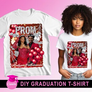 Prom Send Off T Shirt Design, Red Glitter Tshirt, Editable in canva, 2025 Prom T Shirt Design Template, Perfect for Sublimation, DTF or DTG