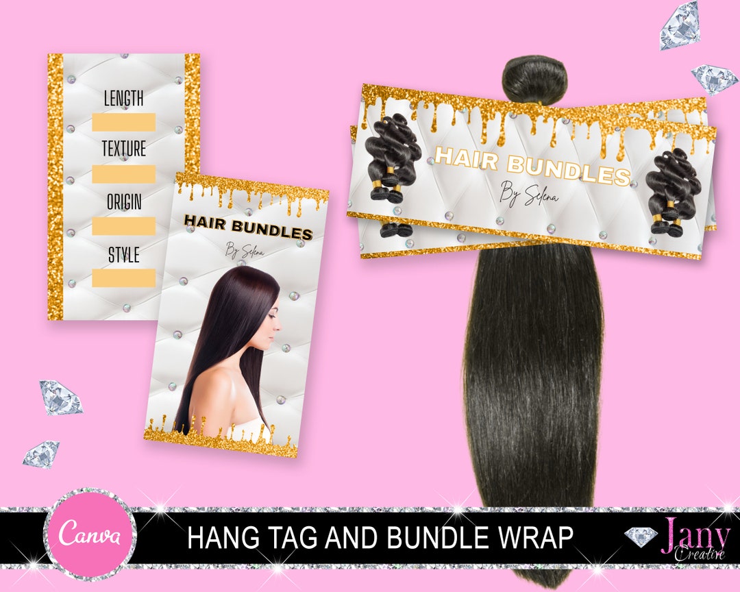 Hair Hang Tags Hang Tags Bundle Wrap Design Hair Bundle Etsy