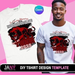 Editable Homecoming Shirt Design File, Football T Shirt Design, T-Shirt Design Template for Sublimation, DTF, or DTG Printing | Canva