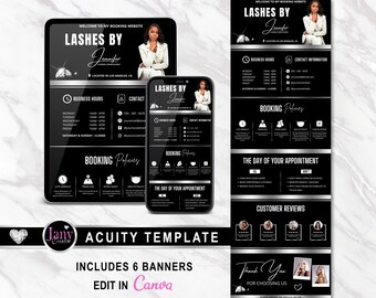 Lash Tech Acuity Website, Acuity Website Lash Artist, Acuity Website Design, Acuity Scheduling Website, Lash Acuity Scheduling Template