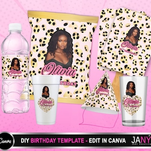 Party Pack , Birthday Bundle, Teen Adult Birthday Party Favor, Party Fan Template, Party Hat Template, Party Pack, Birthday SZN