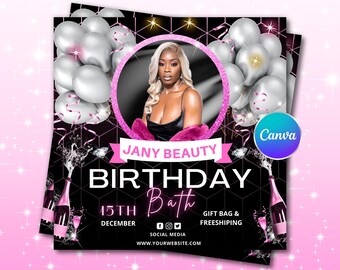 Geburtstag Flyer, Geburtstagseinladung, Geburtstagsfeier Flyer, Geburtstagseinladung, Geburtstagsparty-Event