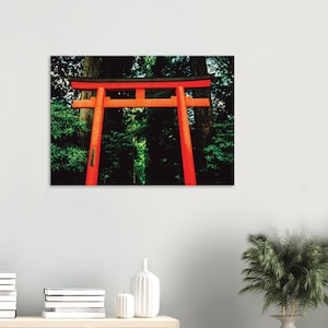 Stupendo poster fotografico del Torii Gate - Hakone Decor - Stampa semi-lucida, opzioni ecologiche