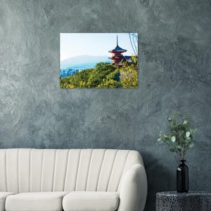 Poster dello skyline della pagoda di Kyoto - Stupenda arte fotografica da parete - Stampa semi-lucida