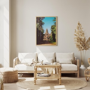 Poster del tempio di Angkor Wat - Splendida stampa semi-lucida - Regalo cambogiano