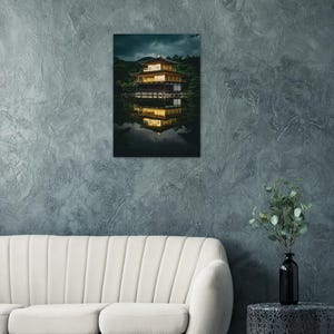Poster del Tempio d'Oro di Kyoto - Stampa artistica semi-lucida premium - Perfetto arredamento asiatico per la casa