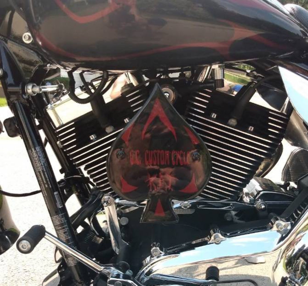 Gc Custom Cycles. Ace of Spades Horn Cover - Etsy