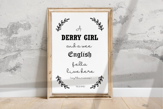 Derry Girl And Wee English Fella And Wanes Print Derry Etsy