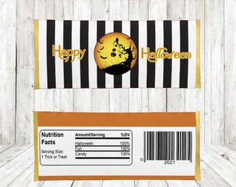 Halloween Candy Bar- Halloween Candy Wrapper- Halloween Leckerli- Custom Candy Bar- Printable Candy Wrapper- Printable Favor- Custom Favor