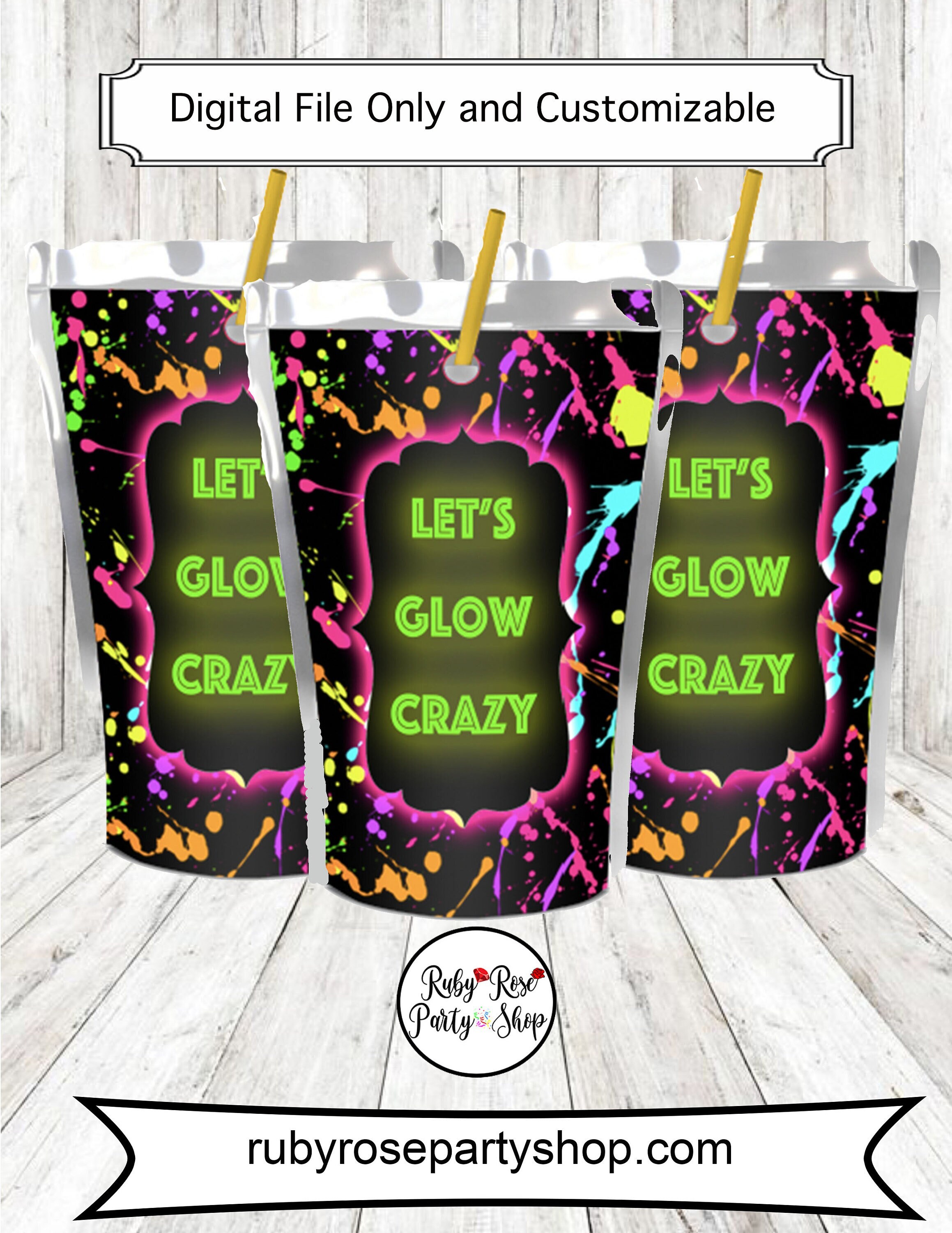 Glow Party Decorations, Neon Garlands, Black Light Party Decor, UV  Reflective Garlands, 80s Party Decor, Sweet 16 Glow Party, Skate Party 
