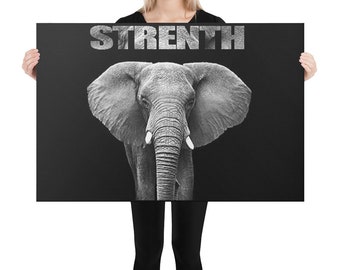 Elephant Strength Canvas Print