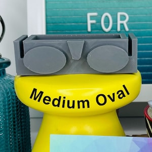 Medium Oval Doll Glasses Template, Wire Glasses Template, Amigurumi Glasses Template, 3D Printed Glasses Mold, Crochet Glasses