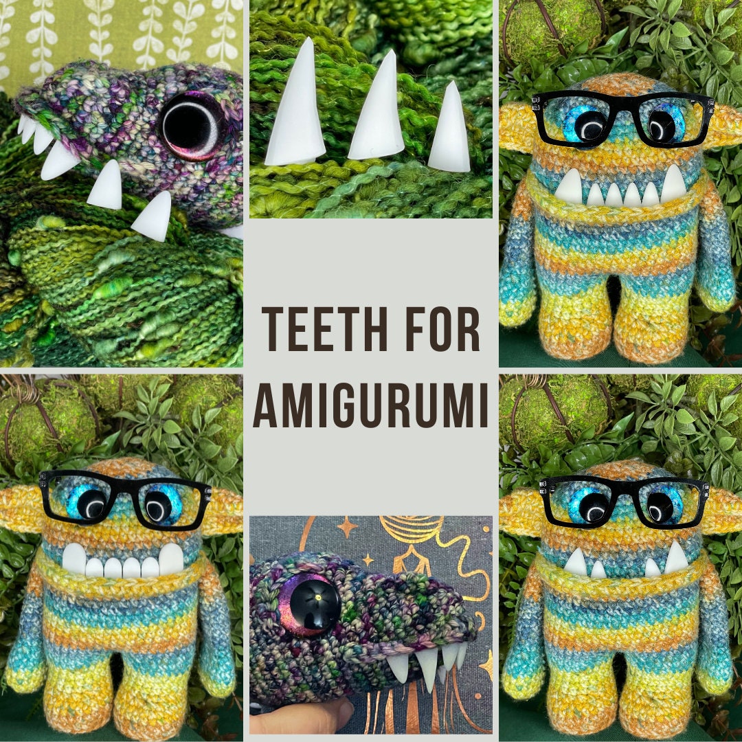 Fake Teeth for Amigurumi Crochet Teeth Crochet Fangs Teeth Etsy