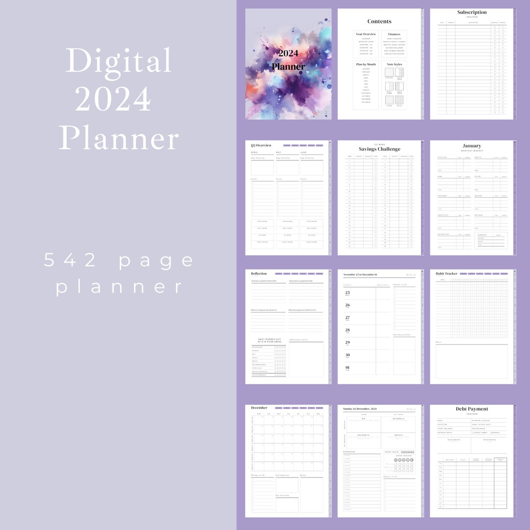 Digital Planner 2024 2025 & Undated, Goodnotes Planner, Daily Planner ...