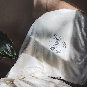 Embroidered Last Name Throw blanket
