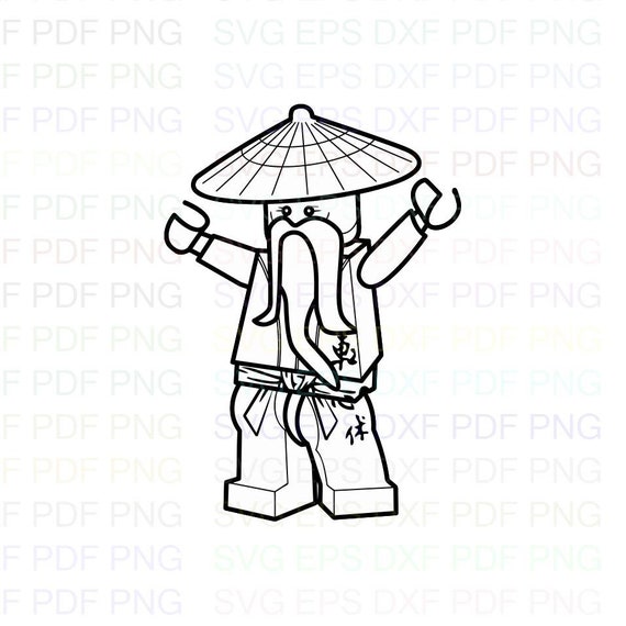 Download Sensei Wu Lego Ninjago Silhouette Svg Dxf Eps Pdf Png Cricut Etsy